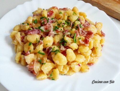 spatzle speck e formaggio