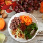 Tagliatelle di castagne e zucca coi funghi