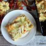 Bocconcini di pollo, cavoletti e mela cotogna