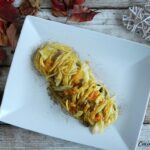 Pasta e patate cremosa con provola e pancetta