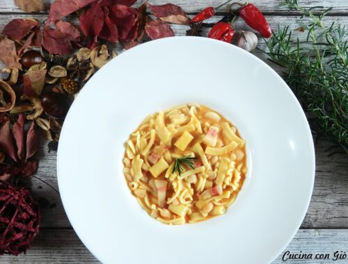 pasta e fagioli con pancetta