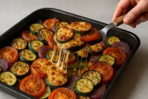 Verdure gratinate al forno: il movimento che evita l’effetto bagnato
