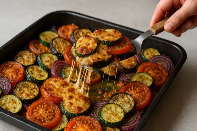 Verdure gratinate al forno: il movimento che evita l’effetto bagnato