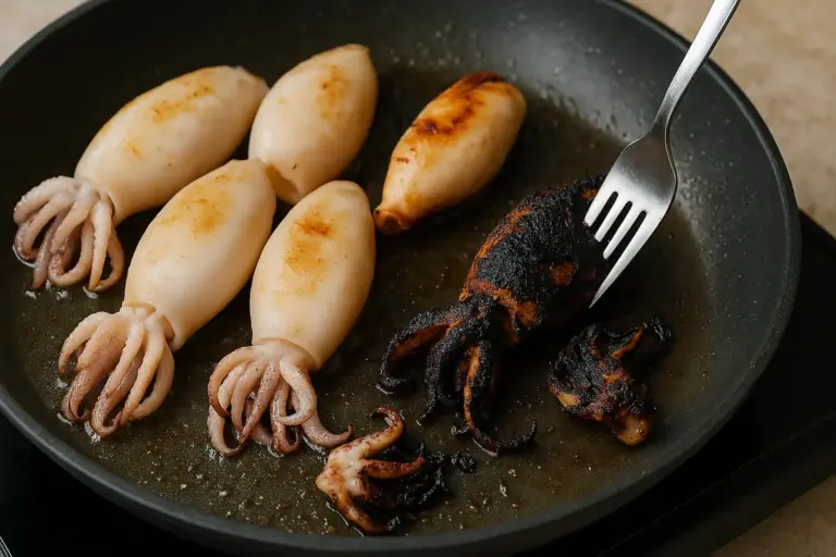 Cuocere i calamari alla perfezione: il rischio che si corre se sbagli i minuti