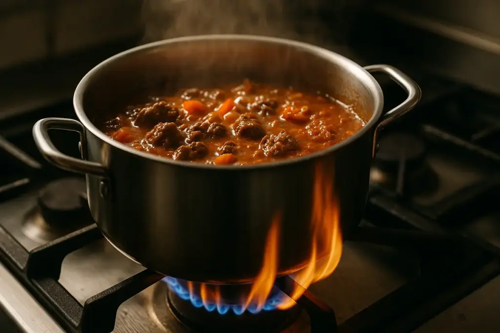Il rischio della fiamma troppo alta per stufati e ragù: come non perdere i sapori più delicati