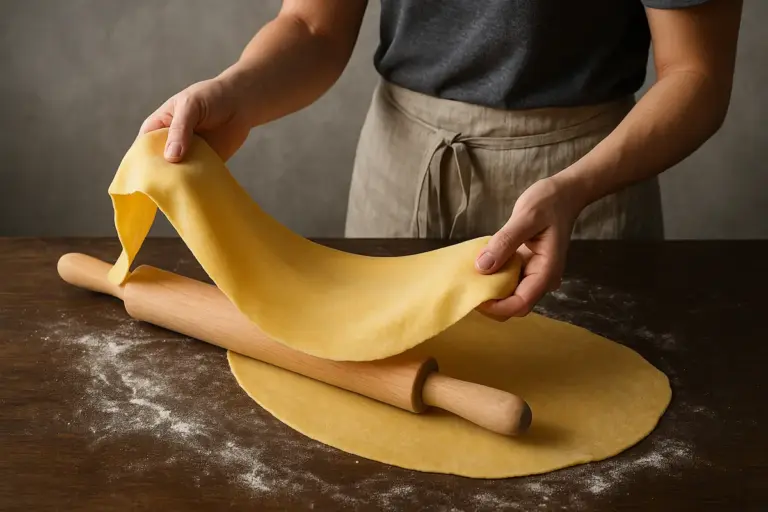 Stendere la pasta fresca senza romperla: la sequenza di gesti che salva tempo e consistenza