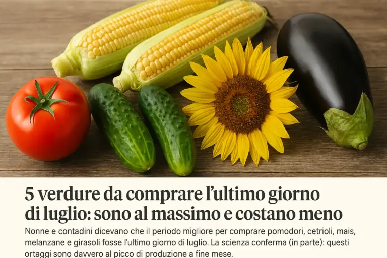 5 verdure da comprare l’ultimo giorno di luglio: sono al massimo e costano meno