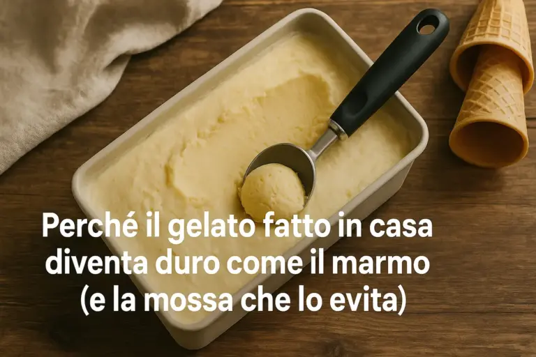 Perché il gelato fatto in casa diventa duro come il marmo (e la mossa che lo evita)