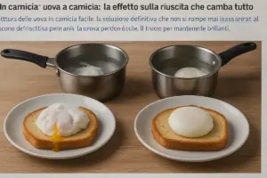 Uova in camicia con acqua fredda o calda: l’effetto sulla riuscita che cambia tutto