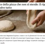 Impasto della pizza che non si stende: il riposo che risolve tutto