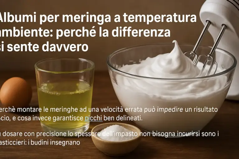 Albumi per meringa a temperatura ambiente: perché la differenza si sente davvero