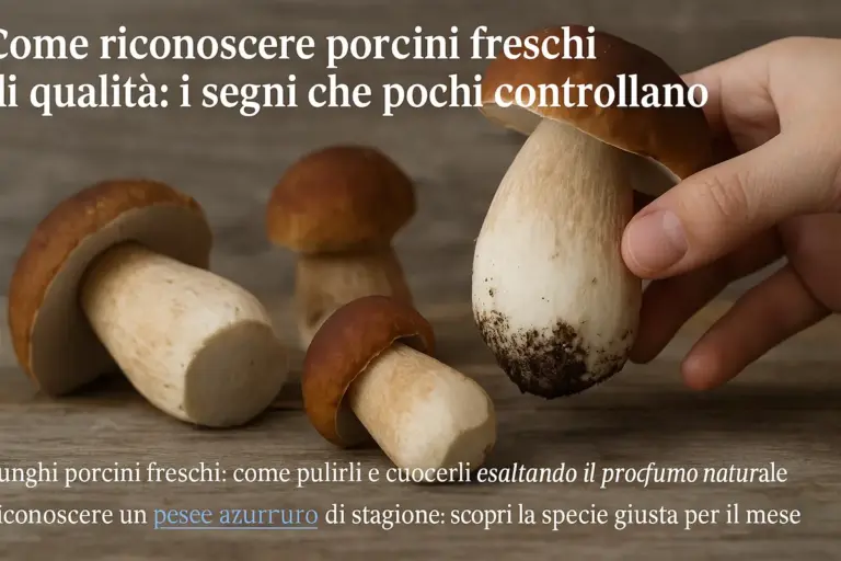Come riconoscere porcini freschi di qualità: i segni che pochi controllano