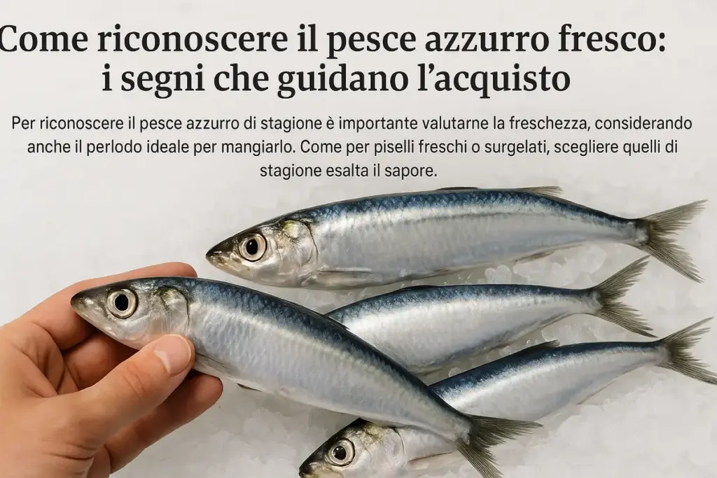 Come riconoscere il pesce azzurro fresco: i segni che guidano l’acquisto