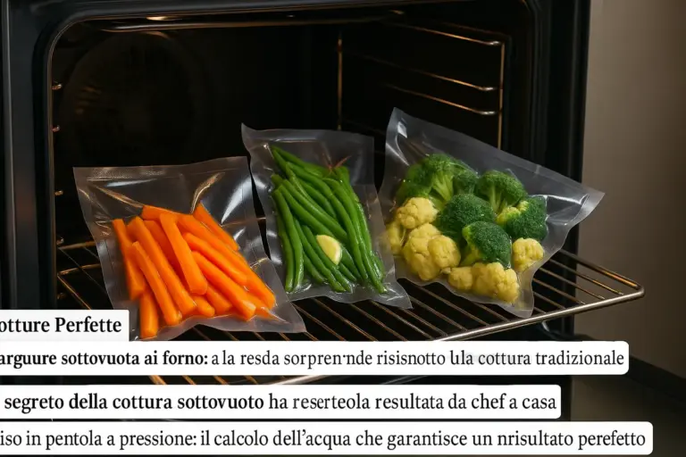 Verdure sottovuoto in forno: la resa che sorprende rispetto alla cottura tradizionale