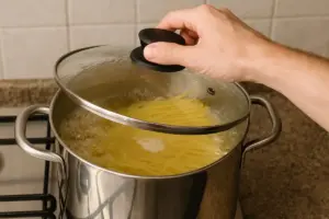Coperchio durante la cottura della pasta: quando usarlo senza rischi