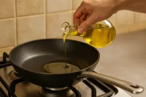 Quanto olio mettere in padella per friggere: il livello che evita sbalzi termici