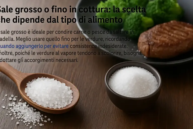 Sale grosso o fino in cottura: la scelta che dipende dal tipo di alimento