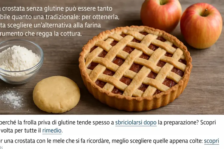 Frolla senza glutine per crostate: la farina alternativa che regge la cottura