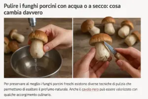 Pulire i funghi porcini con acqua o a secco: cosa cambia davvero