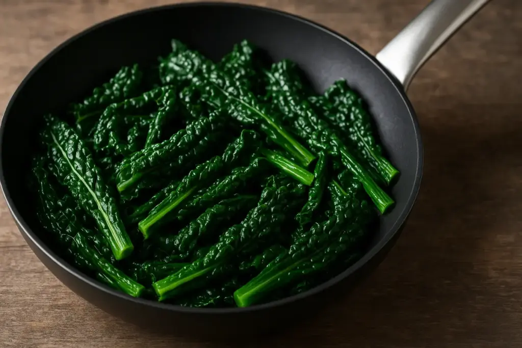 Cavolo nero in padella o al vapore: il metodo che preserva colore e consistenza