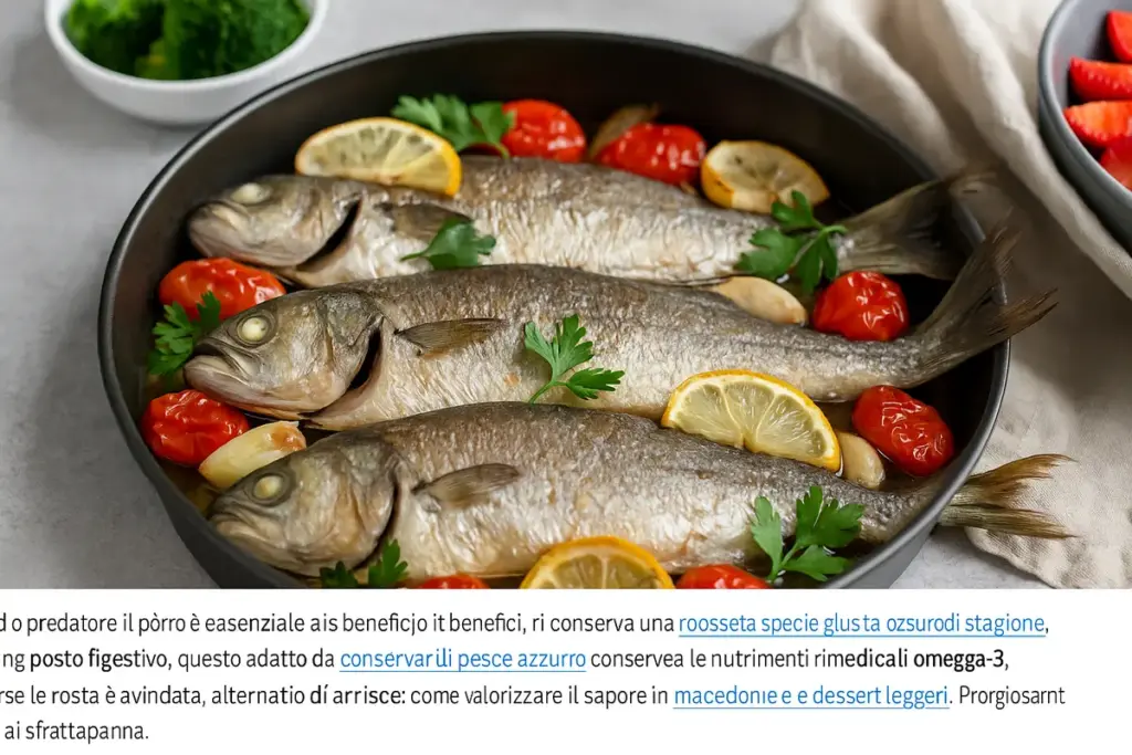 Pesce azzurro al forno o in padella: il metodo che conserva omega 3 intatti