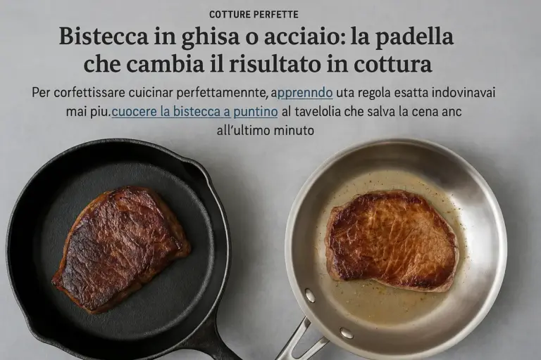Bistecca in ghisa o acciaio: la padella che cambia il risultato in cottura