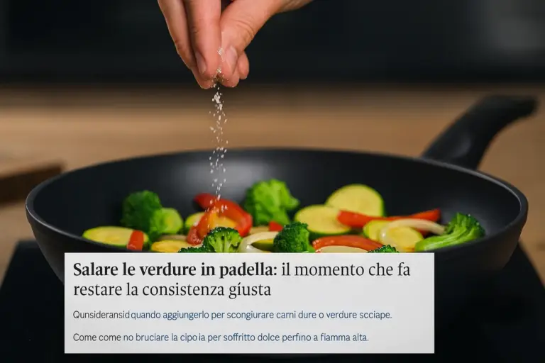 Salare le verdure in padella: il momento che fa restare la consistenza giusta