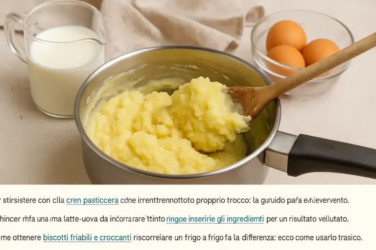 Crema pasticcera che si rapprende troppo: la proporzione latte-uova da correggere subito