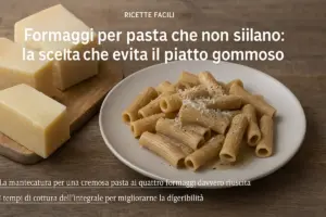 Formaggi per pasta che non si filano: la scelta che evita il piatto gommoso