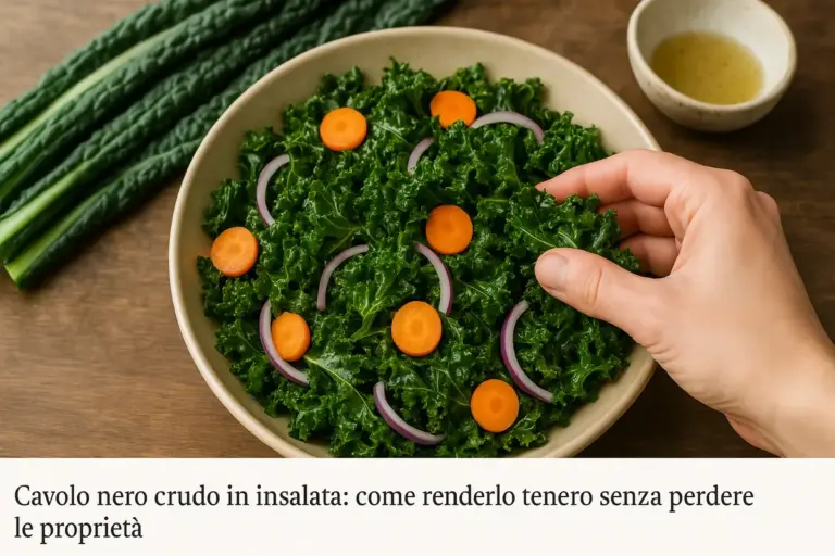 Cavolo nero crudo in insalata: come renderlo tenero senza perdere le proprietà