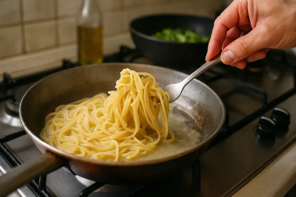 Pasta che scuoce in padella: come evitarlo con la mantecatura rapida