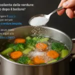 Sale nell’acqua bollente delle verdure: aggiunto prima o dopo il bollore?