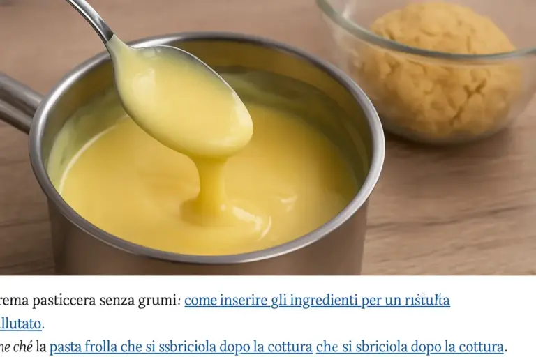 Crema pasticcera troppo liquida dopo il raffreddamento: il segnale da cogliere in cottura