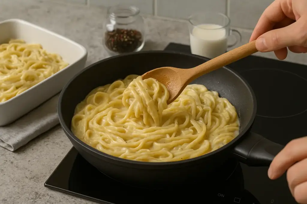 Come si scalda la pasta ai formaggi il giorno dopo: il metodo che salva la cremosità