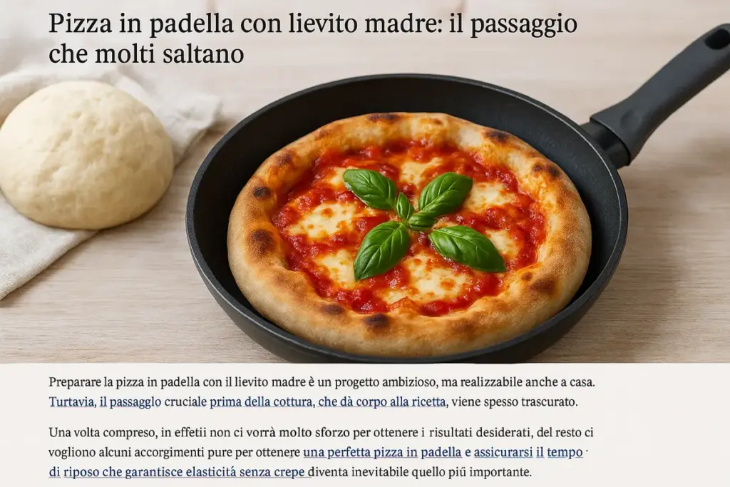 Pizza in padella con lievito madre: il passaggio che molti saltano