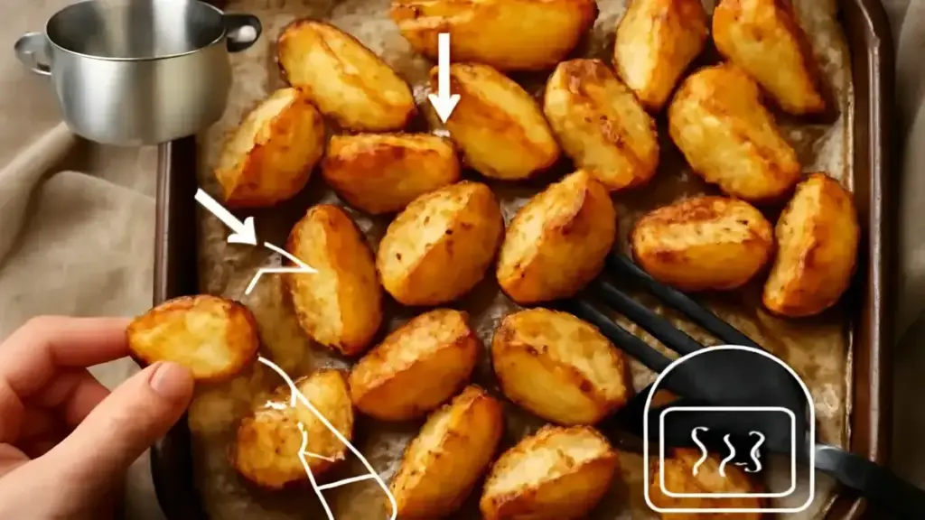 Patate al forno che non diventano croccanti: perché superficie asciutta e spazio in teglia contano insieme