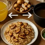 Risotto ai funghi che si asciuga troppo: come gestire il brodo negli ultimi minuti