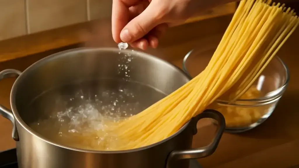 Quando mettere il sale nell’acqua della pasta: prima o dopo il bollore?