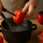 Come sbucciare i pomodori freschi con una breve sbollentatura