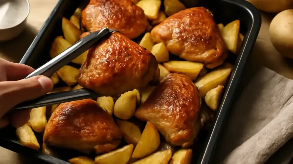Pollo al limone al forno: ricetta semplice con patate