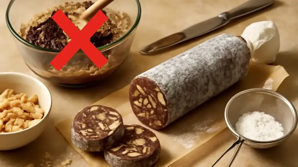 Salame di cioccolato: come formarlo e tagliarlo a fette regolari