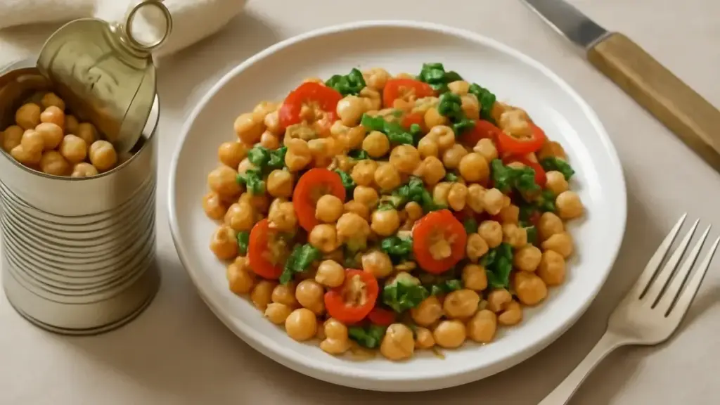 Ceci e spinaci in padella: piatto unico con pochi ingredienti