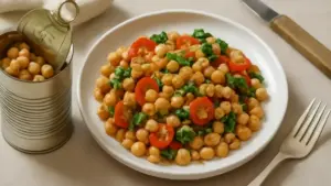 Ceci e spinaci in padella: piatto unico con pochi ingredienti