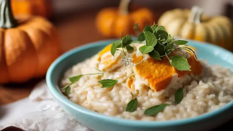 Risotto alla zucca senza burro: ricetta cremosa con brodo vegetale